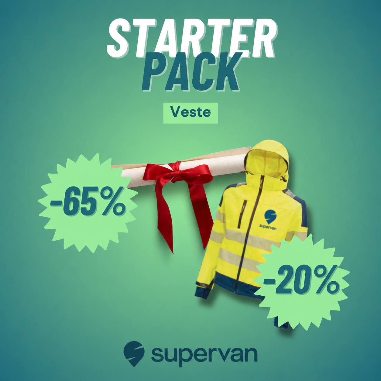 Starter Pack Supervan - Frais de dossier et d'activation + Veste hiver (50€ TTC remboursés dès la première course)